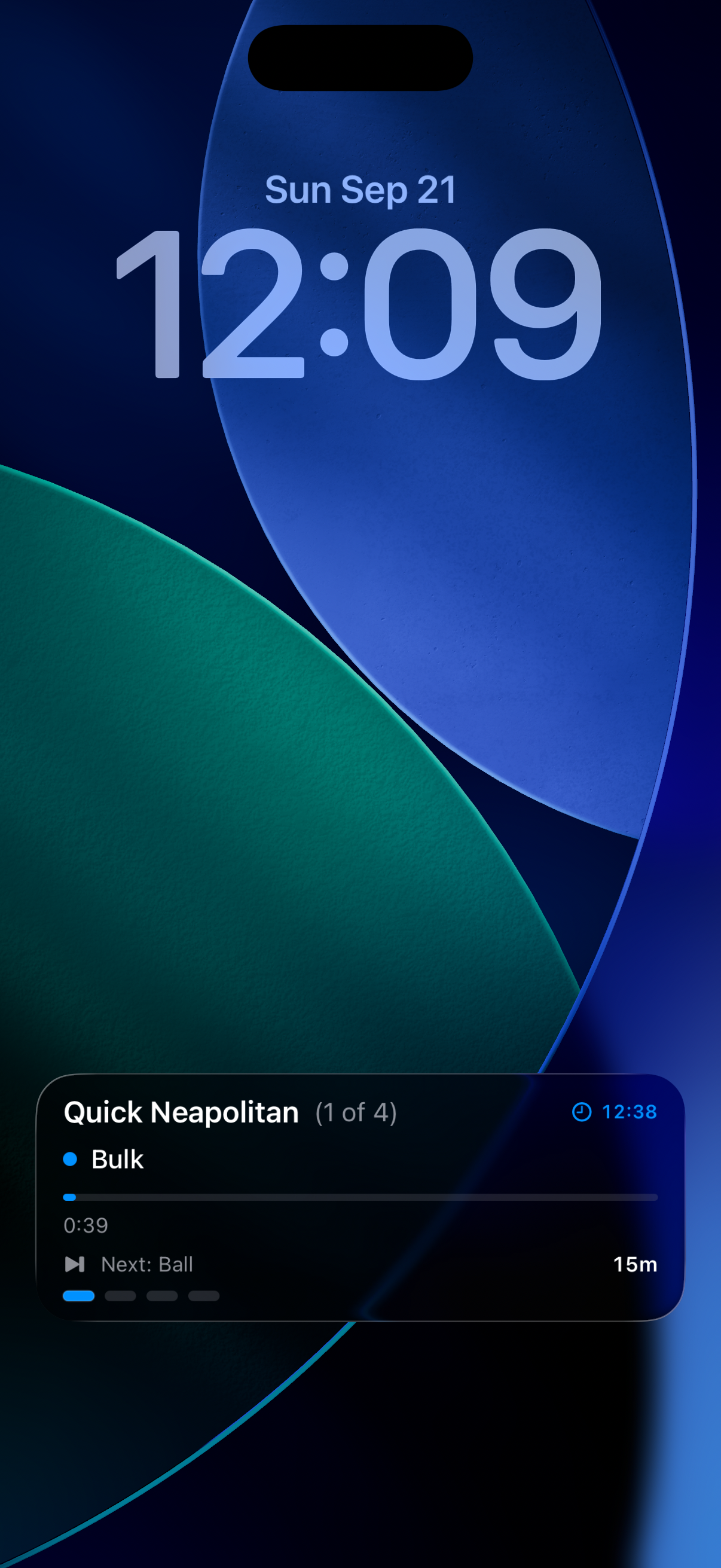 Live Activity showing fermentation progress on lock screen